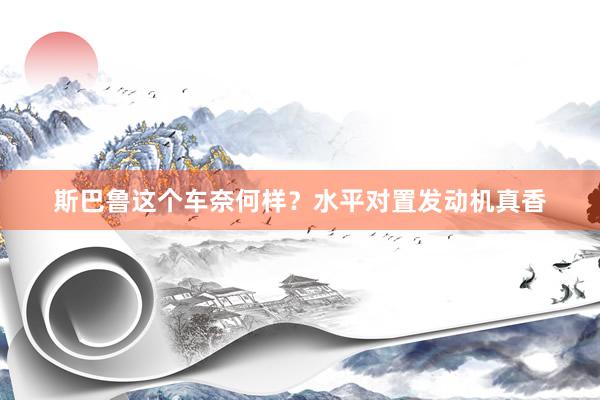 斯巴鲁这个车奈何样？水平对置发动机真香
